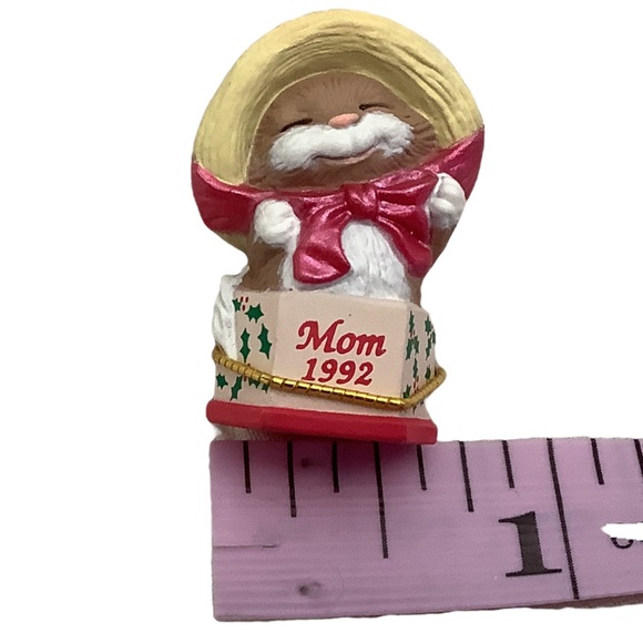 Vintage 1992 Hallmark Mom Mouse Keepsake Ornament Miniature Original Box - Picture 5 of 7